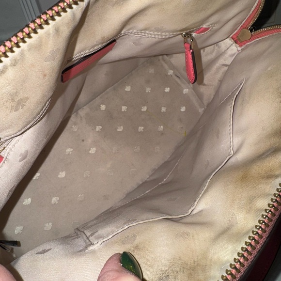 Kate Spade Pink Satchel with custom painted Bubblegum Girl Art One of A Kind - Picture 6 of 8